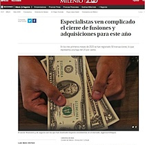 Especialistas ven complicado el cierre de fusiones y adquisiciones para este ao
